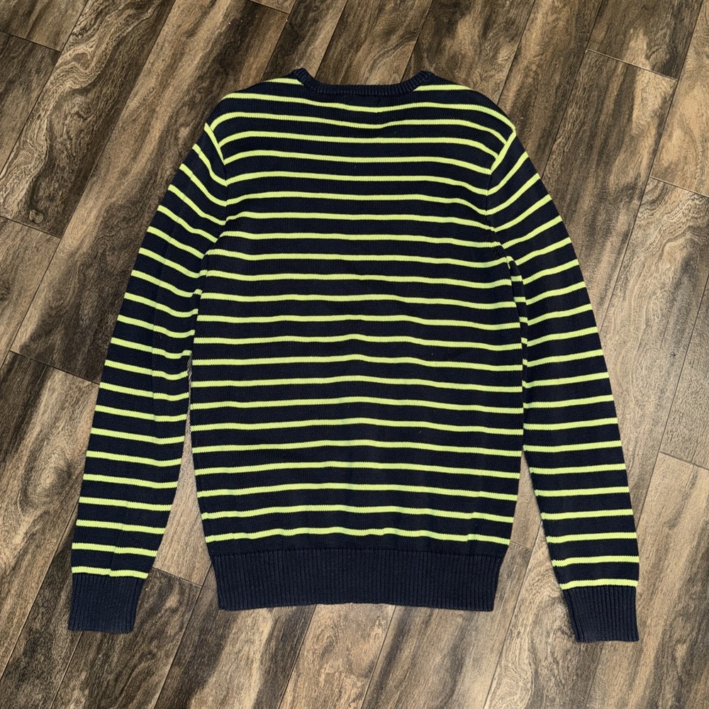 American Eagle Y2K Athletic Fit Striped Pullover Crewneck Sweater Men's Size LT - Picture 7 of 8